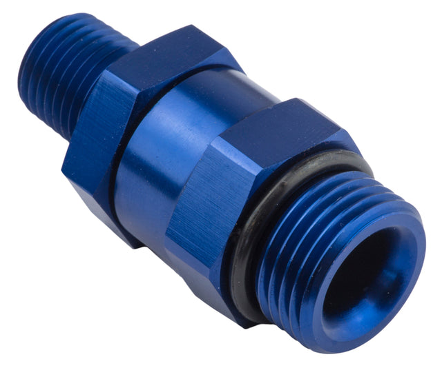 Proflow Fitting Male 3/8in. NPT To Fitting Male -10AN O-Ring Swivel, Blue - PFE928-10-06 PFE928-10-06