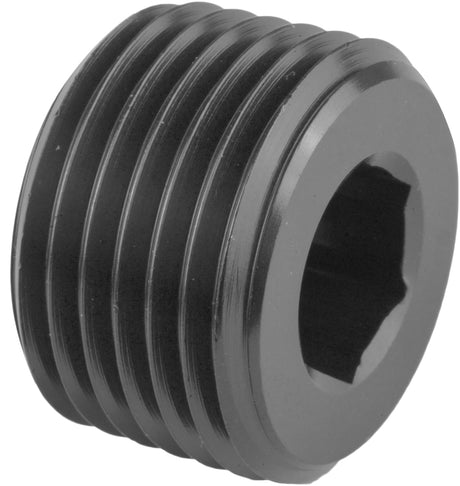 Proflow Fitting Aluminium Socket Plug 1in. NPT, Black - PFE932-16BK PFE932-16BK