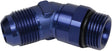 Proflow Adaptor Male -10AN 45 Degree To -12AN Thread Swivel, Blue - PFE948-10-12 PFE948-10-12