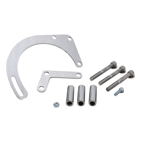 Proflow Alternator Bracket Kit, For Chevrolet Small Block, Low Mount, Short Water Pump, Steel, Chrome - PFEAB327350 PFEAB327350