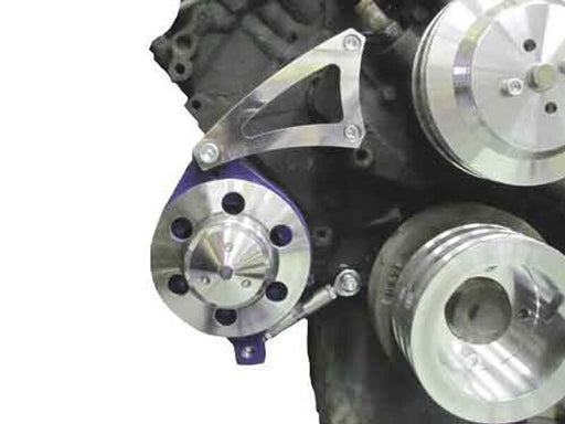 Proflow Alternator Bracket Kit, Billet Aluminium BB Ford 429-460, Drivers Side Low Mount, Polished. Kit - PFEABBBF01P