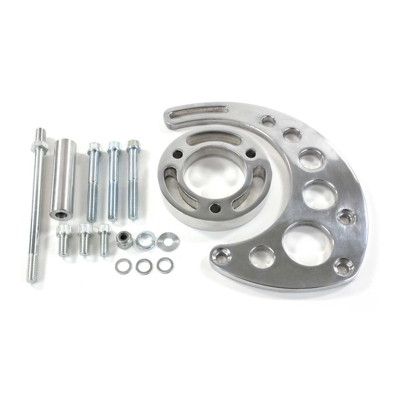 Proflow Aluminium Alternator Bracket Kit, For Chevrolet BB Long Pump, Top Mount , Driver Side, Polished, Kit - PFEABBC9123P PFEABBC9123P