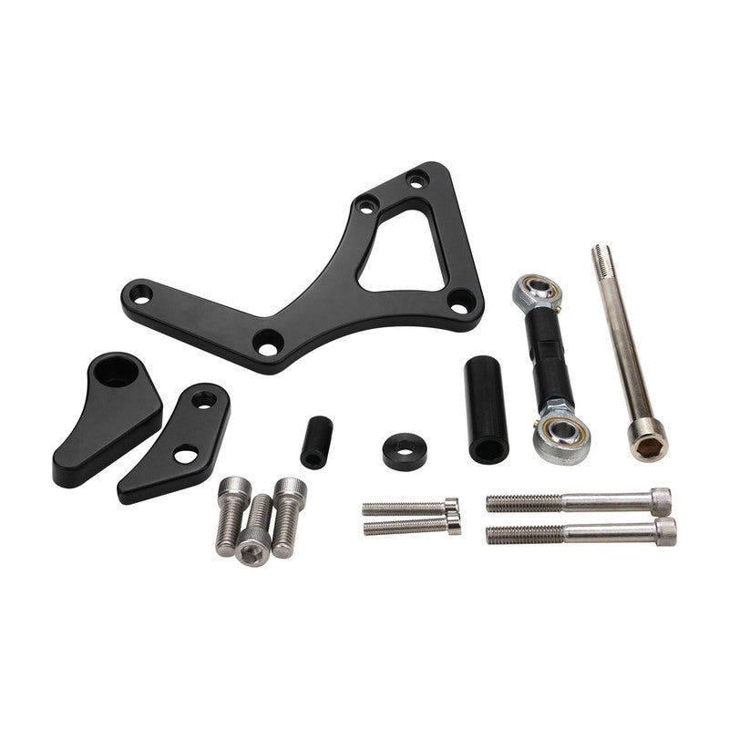 Proflow Alternator Bracket Kit, Aluminium For Ford V8 Cleveland 302 351C Drivers Side Mid Mount, Black - PFEABCLEV01BK