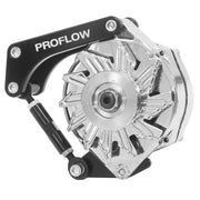 Proflow Alternator Bracket, For Chevrolet Small Block, Passenger Side, Short Water Pump, Low Mount, Black Anodised - PFEABSBC02BK PFEABSBC02BK