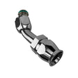 Proflow Hose End Air Conditioning 304 Stainless 45 Degree Female O-Ring Pilot -06, Chrome - PFEAC102-06 PFEAC102-06
