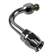 Proflow Hose End Air Conditioning 304 Stainless 135 Degree Female O-Ring Pilot -06, Chrome - PFEAC105-06 PFEAC105-06