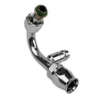 Proflow Hose End Air Conditioning 304 Stainless 135 Degree Female O-Ring Pilot -10AN W/Charge Port, Chrome - PFEAC105-10CP PFEAC105-10CP