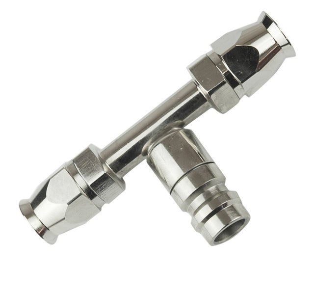 Proflow Hose End Air Conditioning 304 Stainless Straight Inline Charge Port -10, Chrome - PFEAC110-10CP PFEAC110-10CP