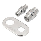 Proflow Firewall Bulkhead Aluminium Air Con 2 Port #6, #10 Inline, Polished - PFEACWP101