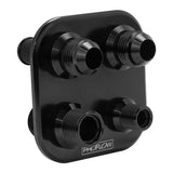Proflow Firewall Bulkhead Aluminium Air Con 4 Port #6, #10 Inline, Black - PFEACWP103BK PFEACWP103BK
