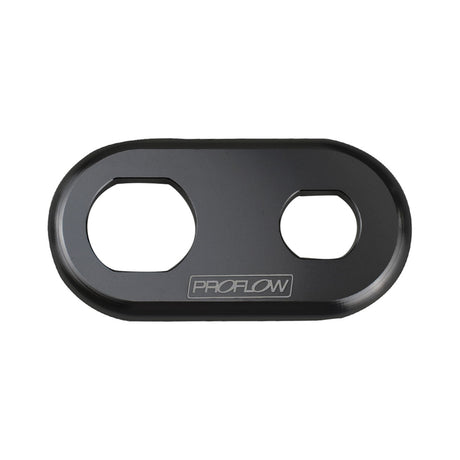 Proflow Bulkhead Aluminium Plates 2 Hole, 1x #6 and #10 A/C Fitting, Black - PFEACWP105BK PFEACWP105BK