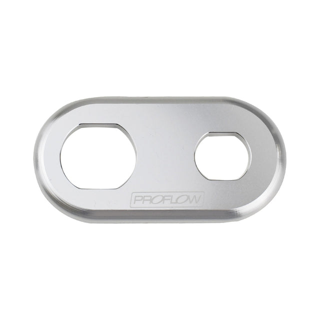 Proflow Bulkhead Aluminium Plates 2 Hole, 1x #6 and #10 A/C Fitting, Polished - PFEACWP105 PFEACWP105