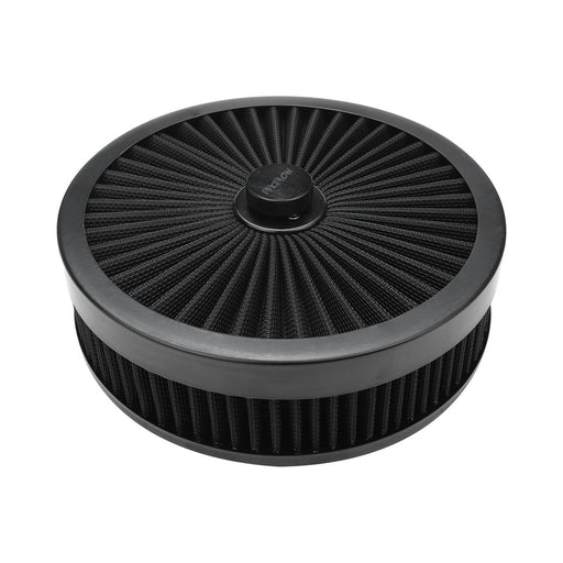 Proflow Air Filter Assembly Flow Top Round Black 9in. x 2in. Suit 5-1/8in. Flat Base, Kit - PFEAF-230051B PFEAF-230051B