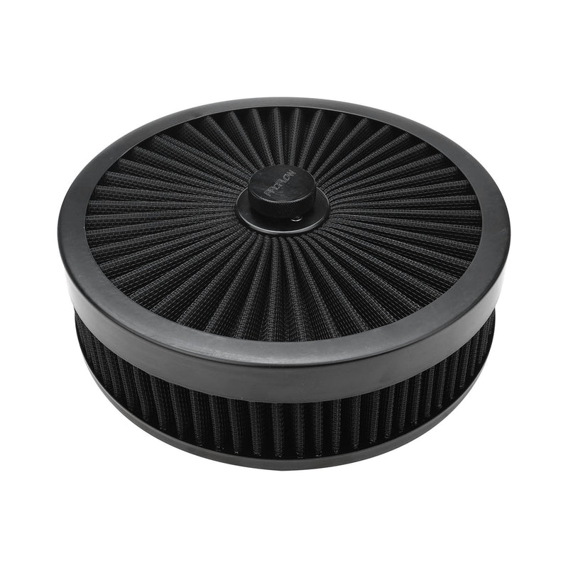 Proflow Air Filter Assembly Flow Top Round Black 9in. x 3in. Suit 5-1/8in. Flat Base - PFEAF-230076B PFEAF-230076B