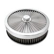 Proflow Air Filter Assembly Flow Top Round Stainless Steel 9in. x 3in. Suit 5-1/8in. Flat Base - PFEAF-230076S PFEAF-230076S