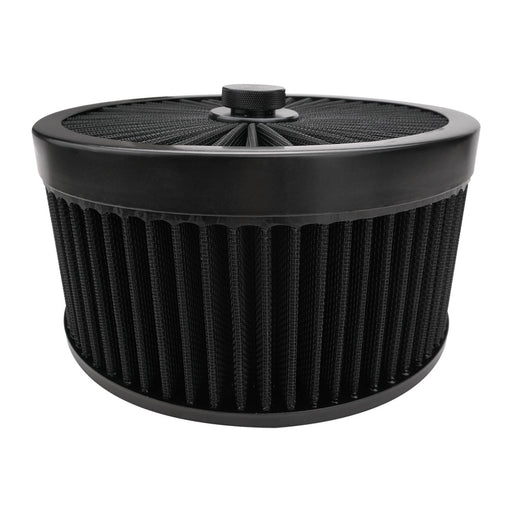 Proflow Air Filter Assembly Flow Top Round Black 9in. x 4in. Suit 5-1/8in. Flat Base - PFEAF-230102B