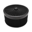 Proflow Air Filter Assembly Flow Top Round Black 9in. x 4in. Suit 5-1/8in. Flat Base - PFEAF-230102B PFEAF-230102B