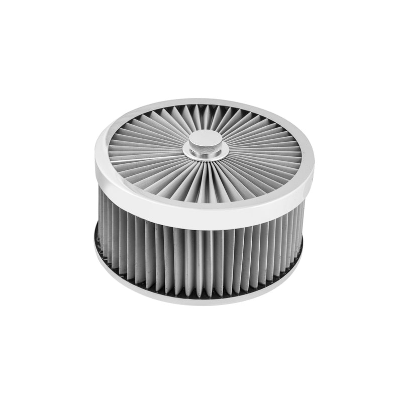 Proflow Air Filter Assembly Flow Top Round Stainless Steel 9in. x 4in. Suit 5-1/8in. Flat Base - PFEAF-230102S PFEAF-230102S