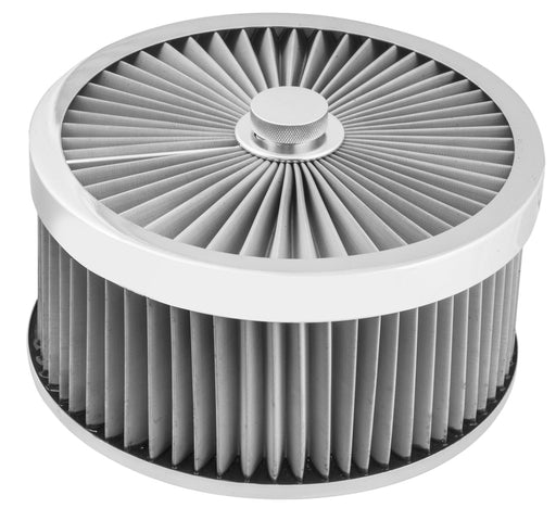 Proflow Air Filter Assembly Flow Top Round Stainless Steel 9in. x 5in. Suit 5-1/8in. Flat Base - PFEAF-230127S PFEAF-230127S