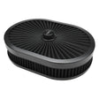 Proflow Air Filter Assembly Flow Top Oval Black 12in. x 9in. x 2in. Suit 5-1/8in. Flat Base - PFEAF-300051B PFEAF-300051B