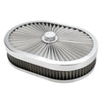 Proflow Air Filter Assembly Flow Top Oval Stainless Steel 12in. x 9in. x 2in. Suit 5-1/8in. Flat Base - PFEAF-300051S PFEAF-300051S