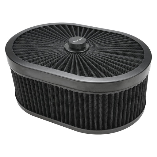 Proflow Air Filter Assembly Flow Top Oval Black 12in. x 9in. x 5in. Suit 5-1/8in. Flat Base - PFEAF-300127B PFEAF-300127B