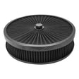 Proflow Air Filter Assembly For Holley EF Sniper Series, Flow Top Round Black, 14'' x 3", Suit 5-1/8in. Neck Recessed Base - PFEAF-350076B-SN PFEAF-350076B-SN