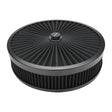 Proflow Air Filter Assembly Flow Top Round Black 14in. x 3in. Suit 5-1/8in. Neck Recessed Base - PFEAF-350076B PFEAF-350076B