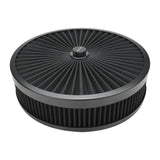 Proflow Air Filter Assembly Flow Top Round Black 14in. x 3in. Suit 5-1/8in. Neck Recessed Base - PFEAF-350076B PFEAF-350076B