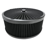 Proflow Air Filter Assembly Flow Top Round Black 14in. x 4in. Suit 5-1/8in. Neck Recessed Base - PFEAF-350102B