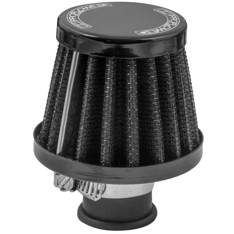 Proflow Mini Air Filter Breather 38mm High 12mm (0.47') Neck, Black - PFEAF-3812B PFEAF-3812B