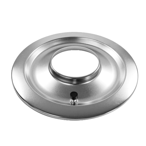Proflow Air Filter Base 14in. Suit 5-1/8in. Neck Flat Base With PVC Port, Chrome - PFEAF-56370 PFEAF-56370