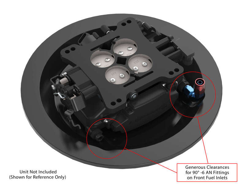 Proflow Air Filter Stamped Steel Base Black, 14in'', for Holley EFI Sniper , Each - PFEAF-58350-BKK-SN