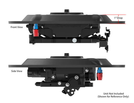 Proflow Air Filter Stamped Steel Base Black, 14in'', for Holley EFI Sniper , Each - PFEAF-58350-BKK-SN