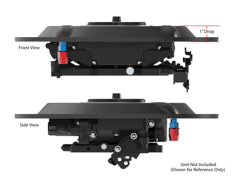 Proflow Air Filter Stamped Steel Base Black, 14in'', for Holley EFI Sniper , Each - PFEAF-58350-BKK-SN