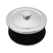 Proflow Air Filter Assembly Round 6in. x 2in, Chrome - PFEAF-6150051B PFEAF-6150051B