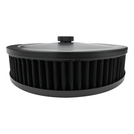 Proflow Air Filter Assembly Round 9in. x 3in, Black - PFEAF-6230076BKK