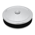Proflow Air Filter Assembly Round 9in. x 3in. Chrome - PFEAF-6230076B PFEAF-6230076B