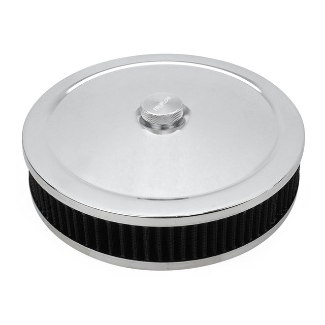 Proflow Air Filter Assembly Round 9in. x 3in. Chrome - PFEAF-6230076B PFEAF-6230076B
