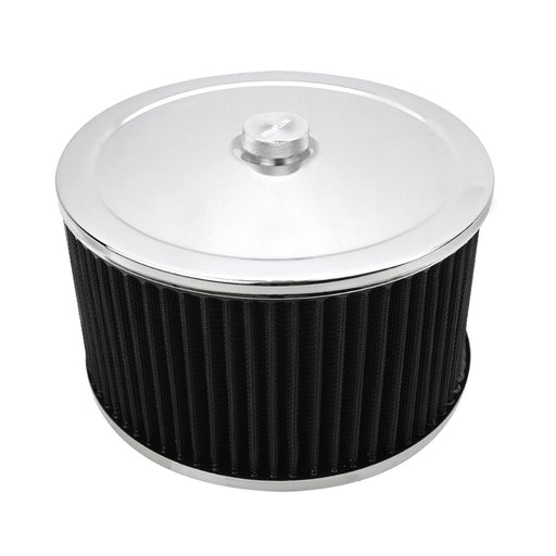 Proflow Air Filter Assembly Round 9in. x 4in, Chrome - PFEAF-6230102B PFEAF-6230102B
