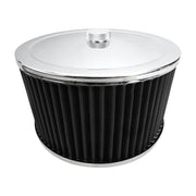 Proflow Air Filter Assembly Round 9in. x 4in, Chrome - PFEAF-6230102B