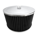 Proflow Air Filter Assembly Round 9in. x 5in, Chrome - PFEAF-6230127B