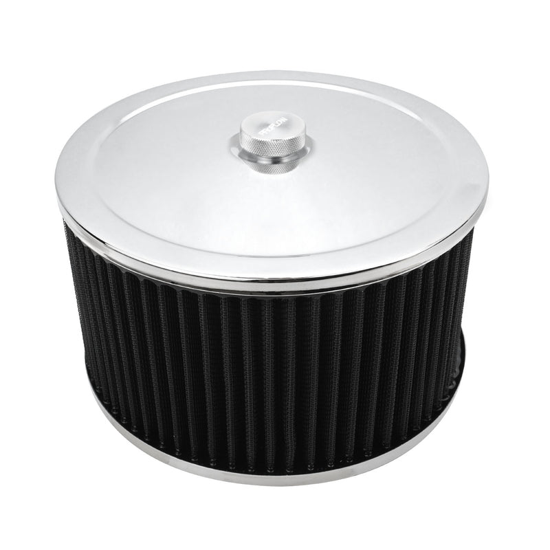 Proflow Air Filter Assembly Round 9in. x 5in, Chrome - PFEAF-6230127B PFEAF-6230127B