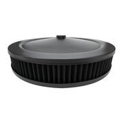 Proflow Air Filter Assembly Round 14in. x 2.5in, Black - PFEAF-6350063BKK