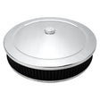 Proflow Air Filter Assembly Round 14in. x 2.5in, Chrome, Flat Base, - PFEAF-6350063B PFEAF-6350063B