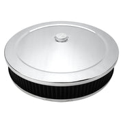 Proflow Air Filter Assembly Round 14in. x 3in, Chrome, Recessed Base,, Each - PFEAF-6350076B-R