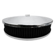 Proflow Air Filter Assembly Round 14in. x 3in, Chrome, Recessed Base,, Each - PFEAF-6350076B-R PFEAF-6350076B-R