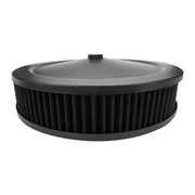Proflow Air Filter Assembly Round 14in. x 3in, Black, Recessed base, , Each - PFEAF-6350076BKK-R PFEAF-6350076BKK-R