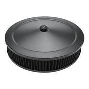 Proflow Air Filter Assembly Round 14in. x 3in, Black, Recessed base, , Each - PFEAF-6350076BKK-R