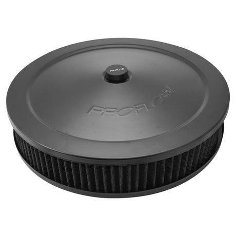 Proflow Air Filter Assembly for Holley EFI Sniper Series, Round, 14'' x 3'', Recessed Base, Black, Kit - PFEAF-6350076BKK-SN PFEAF-6350076BKK-SN